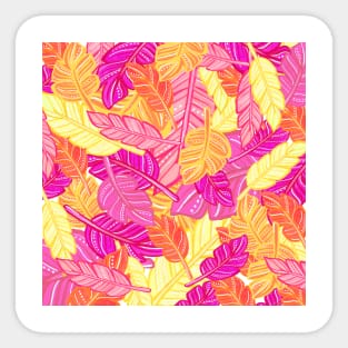 Colorful fun leaves Sticker